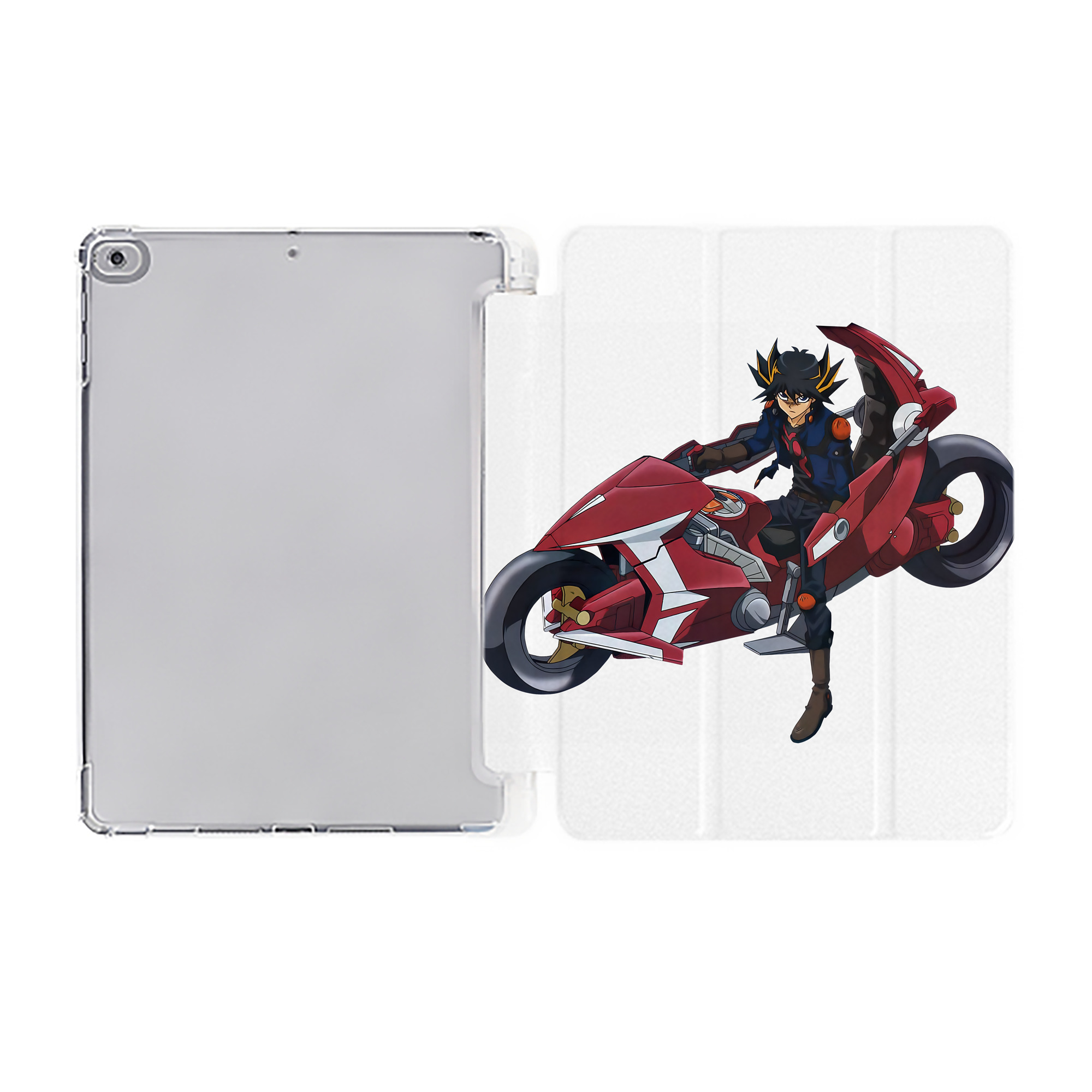 （画像用） 遊☆戯☆王 Yu-Gi-Oh! IPad ケース ペン収納付き 三つ折りスタンド PUレザー×シリコン 対応機種9.5/10.5/10.9インチ